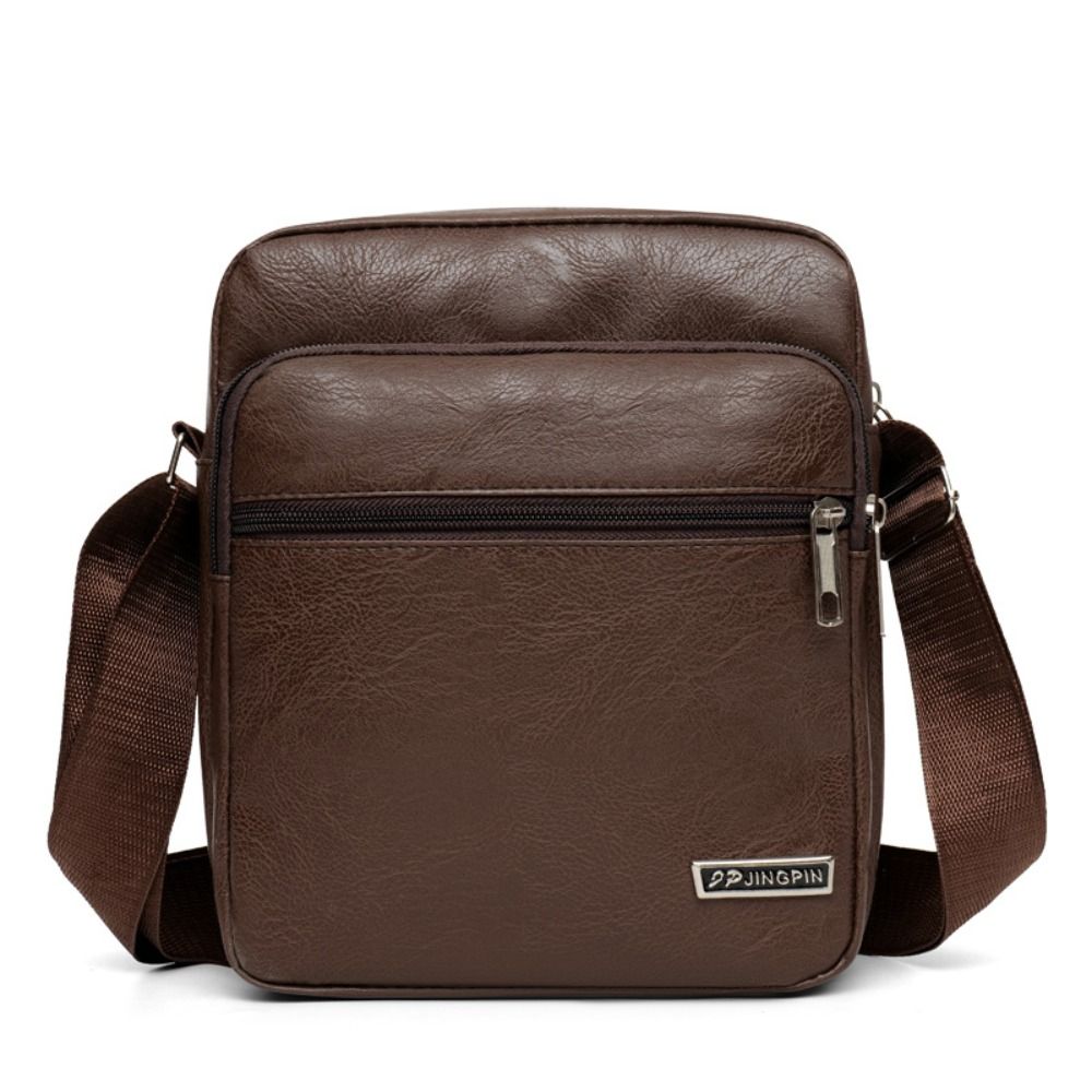 Men'S Accessories Backpack - กระเป๋าสะพายข้างผู้ชายหนัง PU อเนกประสงค์กันน้ำความจุขนาดใหญ่กระเป๋าสะพายข้างสีดำสีน้ำตาลกระเป๋าเป้สะพายหลังเดี่ยวผู้ชายผู้หญิง