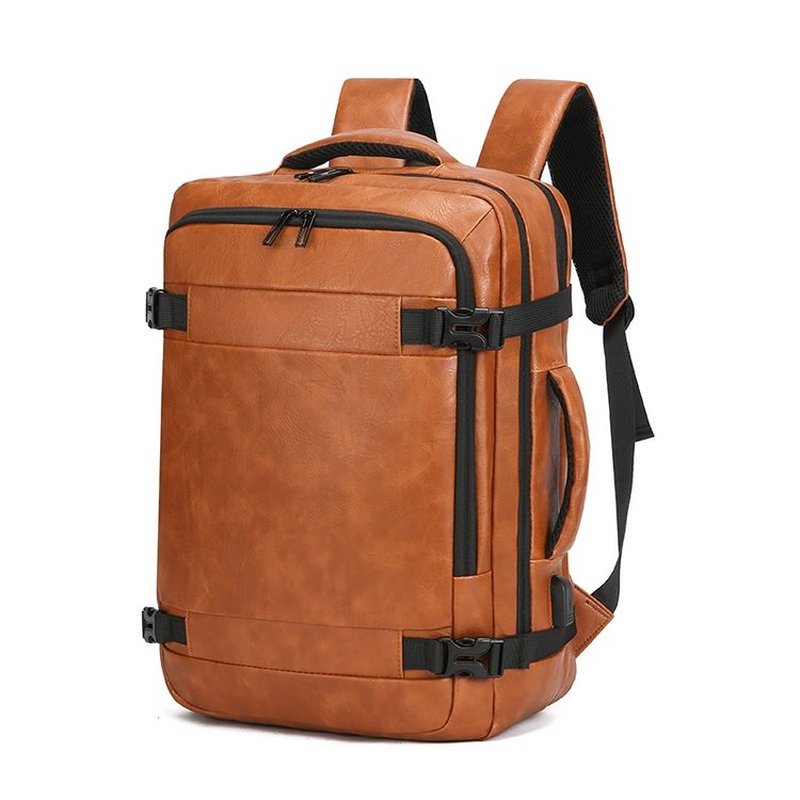 Men'S Accessories Backpack - 2027 ใหม่กระเป๋าเป้สะพายหลังผู้ชายหนัง PU กระเป๋าเป้สะพายหลังแล็ปท็อปขนาดใหญ่กระเป๋าเป้สะพายหลังชายโมชิลาสกระเป๋านักเรียนลำลองสำหรับวัยรุ่นชายสีน้ำตาล