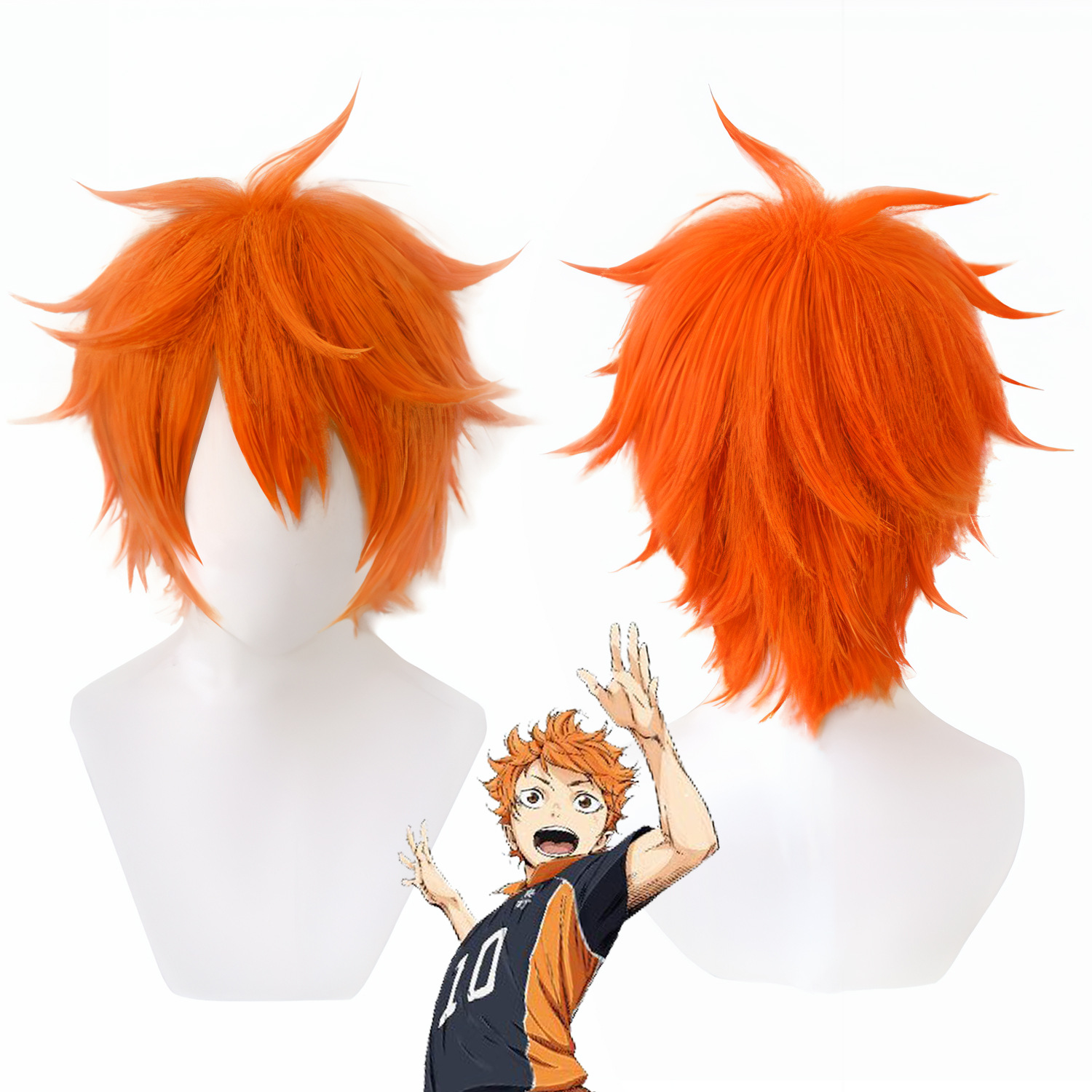 Men'S Volleyball Accessories - วอลเลย์บอลบอยส์ ฮินาตะ โชโยะ คอสเพลย์วิกผมสไตล์ฟูผมปลอม