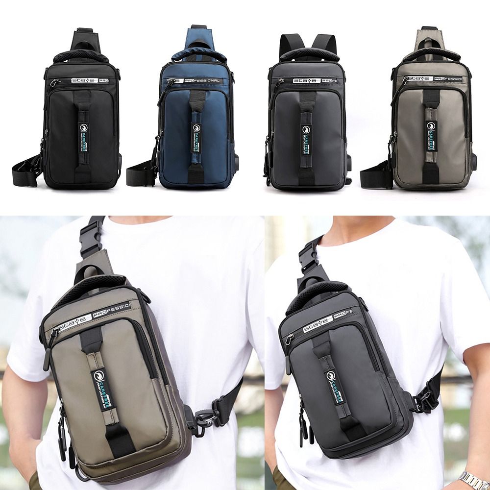 Men'S Accessories Backpack - กระเป๋าเป้สะพายไหล่ผู้ชายแบบชาร์จ USB ได้ กันน้ำ มีซิป ป้องกันการโจรกรรม