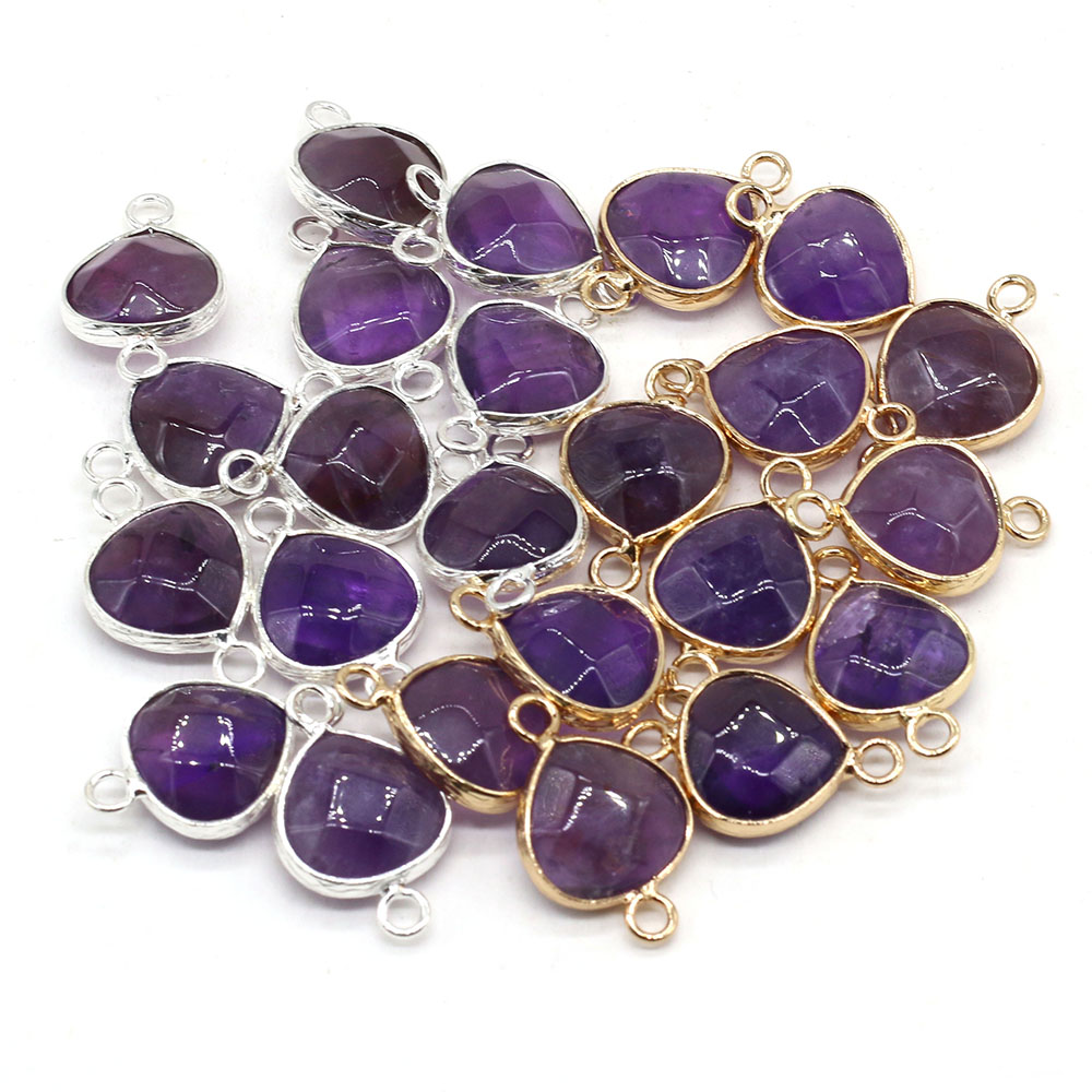 Men Accessories Hand - 2pcs หินธรรมชาติตัวเชื่อมต่อไขมัน Water DROP จี้ Charms