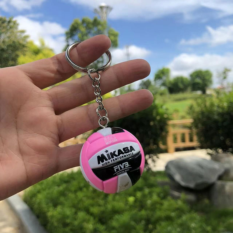 Men'S Volleyball Accessories - วอลเลย์บอลพีวีซีพวงกุญแจลูกบอลของเล่นกีฬาของขวัญพวงกุญแจรถบอลแหวนที่ใส่กุญแจสำหรับผู้เล่นผู้ชายผู้หญิงพวงกุญแจของขวัญวันเกิด