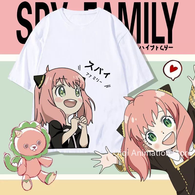 Men Accessories For Gift - SPY×FAMILY อะนิเมะ อันยา ฟอร์เกอร์ เสื้อยืดแขนสั้นลายตลก สำหรับผู้หญิง