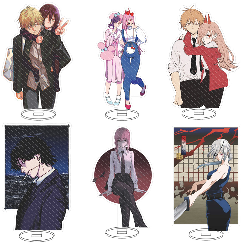 Men Accessories For Gift - อะคริลิกอะนิเมะขนาด 16 ซม. ตัวต่อรูปตัวละครจากเรื่อง Chainsaw Man
