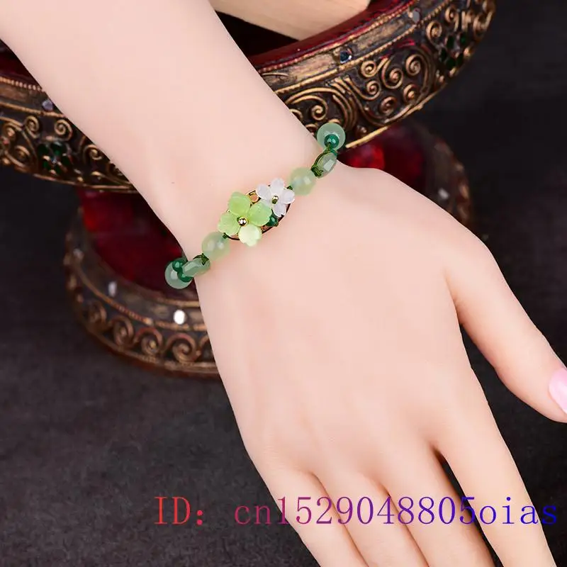 สร้อยข้อมือดอกไม้หยกสีเขียวเคร - Bracelet Beaded Men บทวิจารณ์และราคา