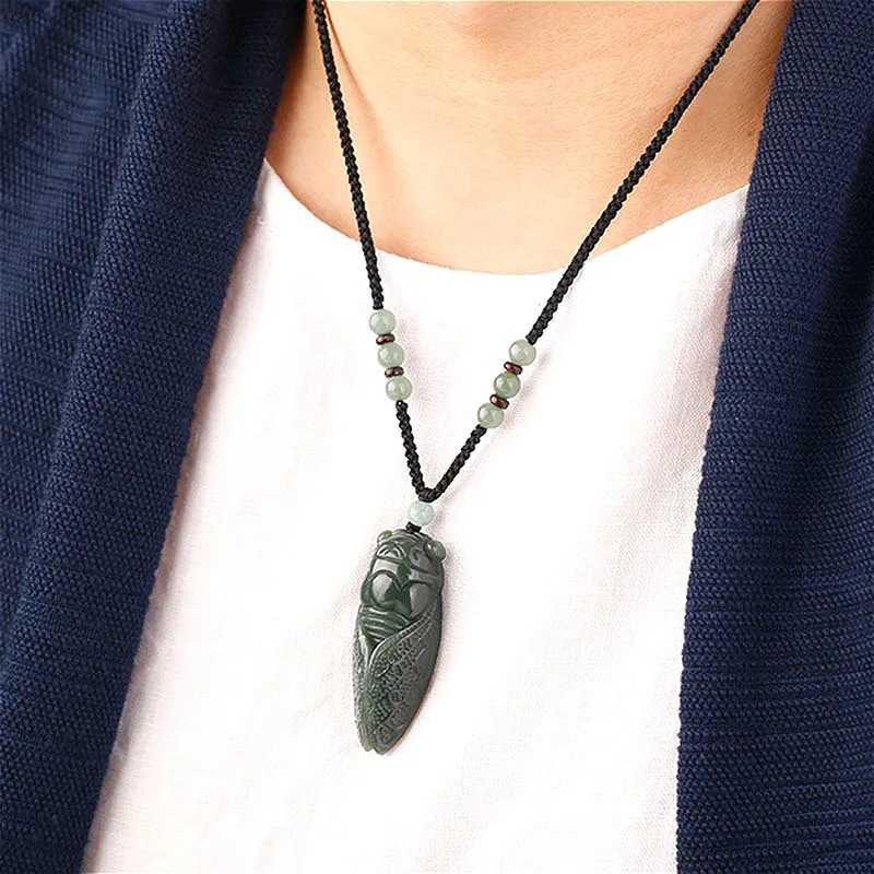 หยกธรรมชาติHetian Cicadaลูกปัด - Men Accessories For Hand บทวิจารณ์และราคา