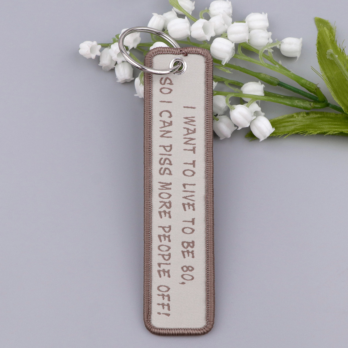 พวงกุญแจปักลายคำพูดวินเทจ ข้อค - Men'S Accessories Quotes บทวิจารณ์และราคา
