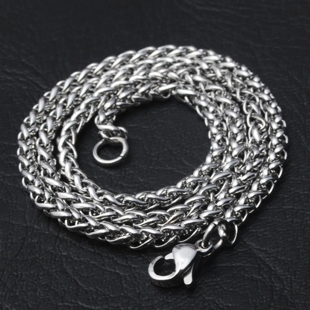 สร้อยคอสแตนเลสสตีลแบบเกลียวหนา - Men Accessories Singapore บทวิจารณ์และราคา