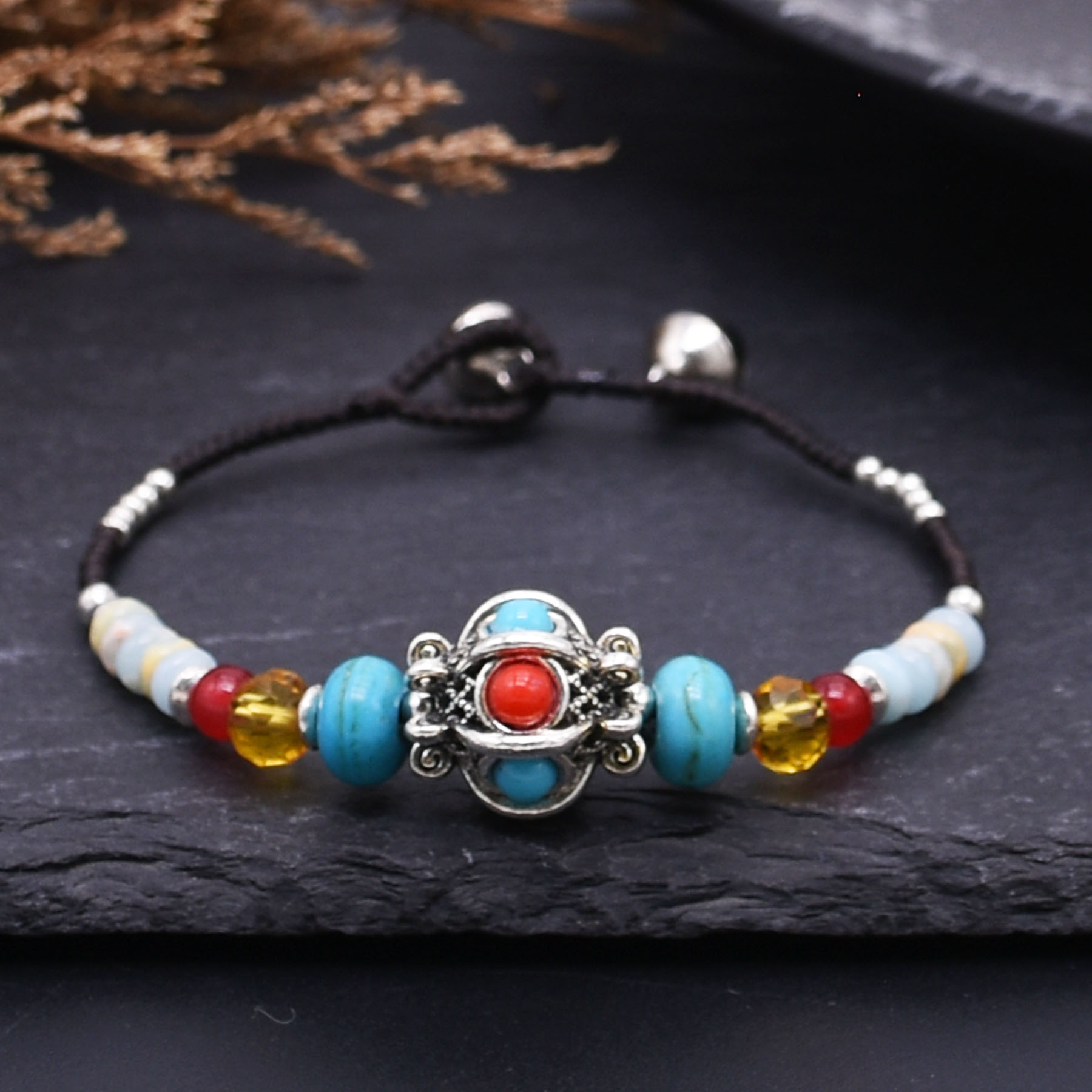 สร้อยข้อมือเชือกถักมือสไตล์ทิเ - Men Accessories Nepal บทวิจารณ์และราคา