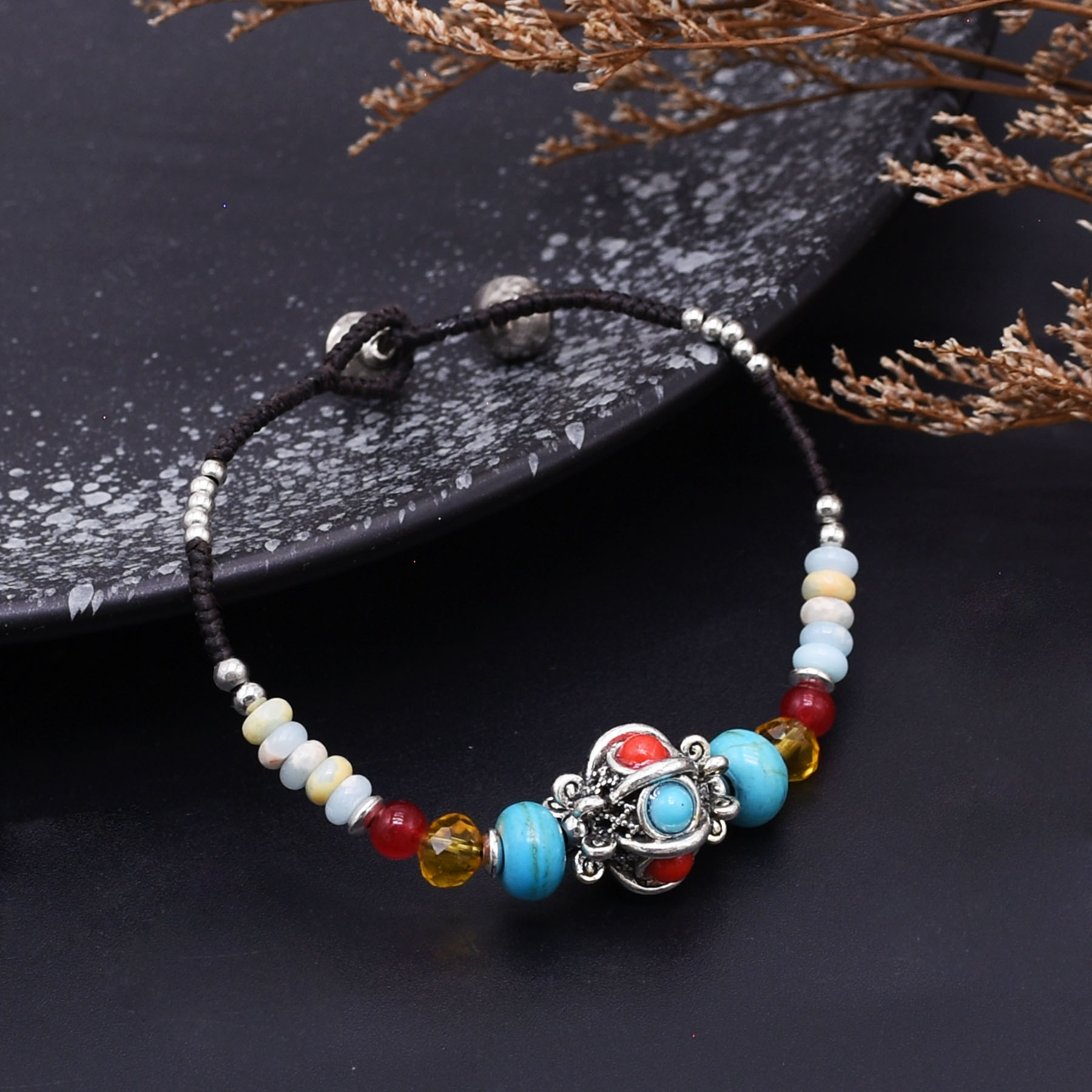 สร้อยข้อมือเชือกถักมือสไตล์ทิเ - Men Accessories Nepal บทวิจารณ์และราคา