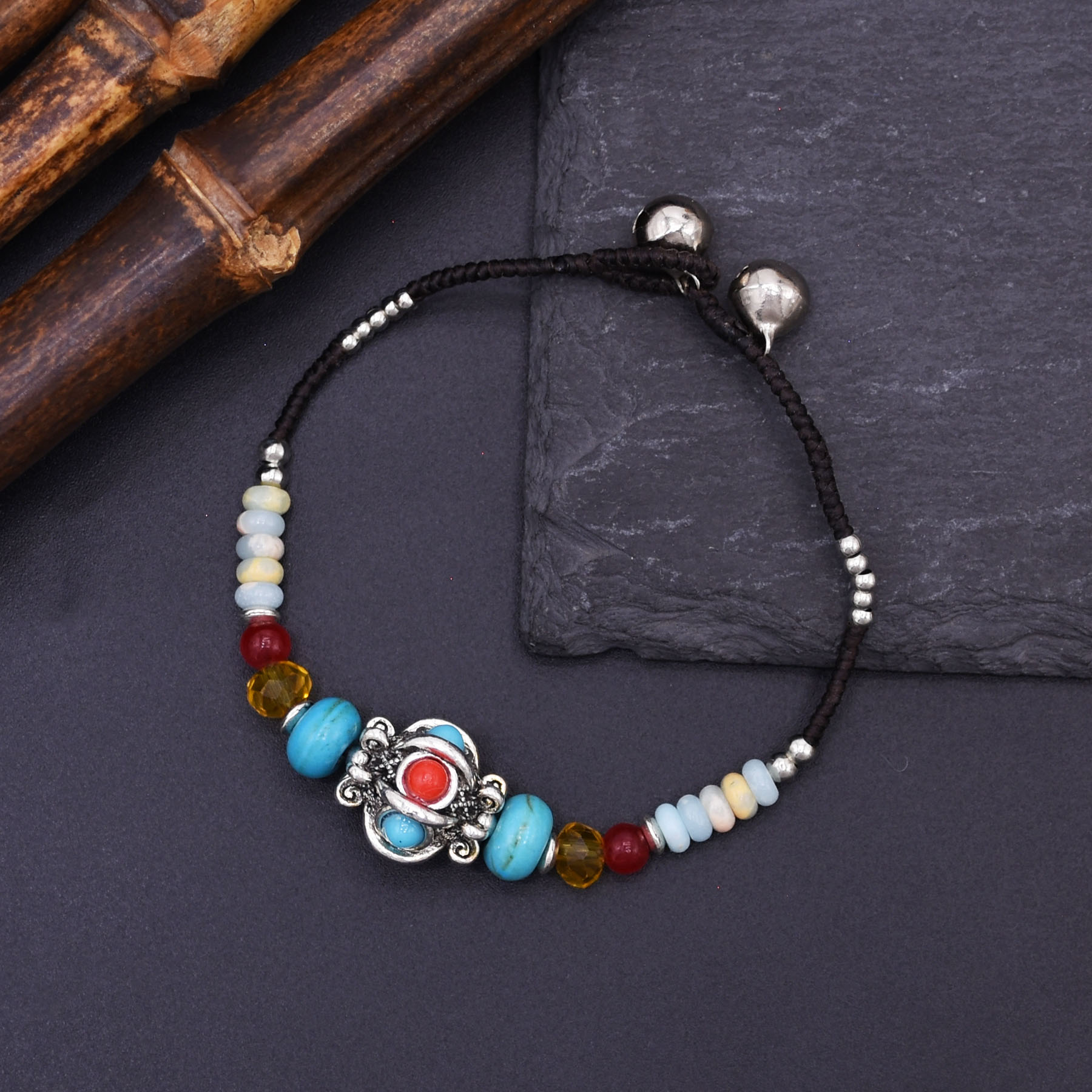 สร้อยข้อมือเชือกถักมือสไตล์ทิเ - Men Accessories Nepal บทวิจารณ์และราคา