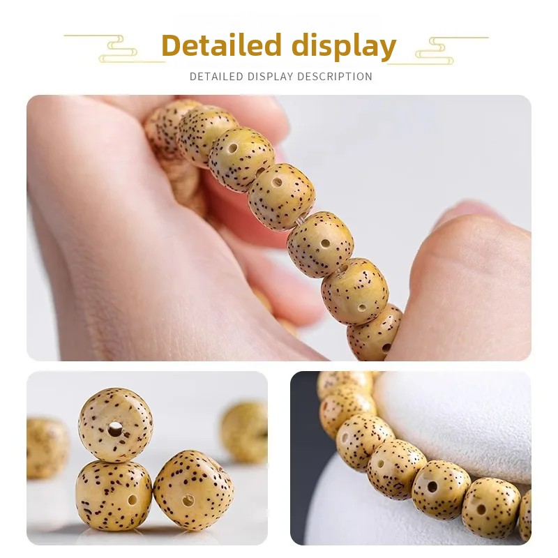 ลูกประคำทองคำเม็ดทองหนาแน่น รู - Bracelet Beaded Men บทวิจารณ์และราคา