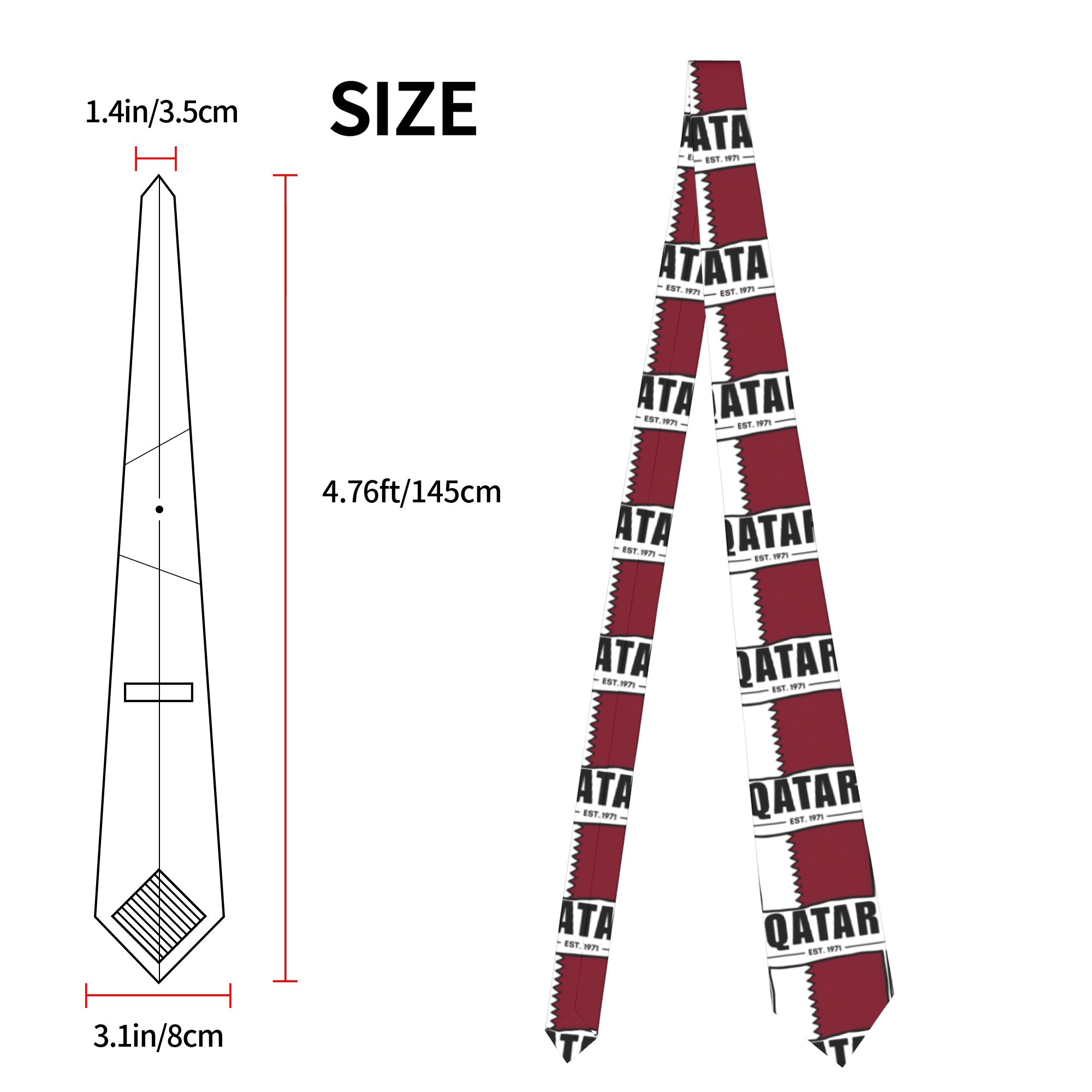 เนคไทลายธงชาติกาตาร์ วาดด้วยมื - Men Accessories Qatar บทวิจารณ์และราคา