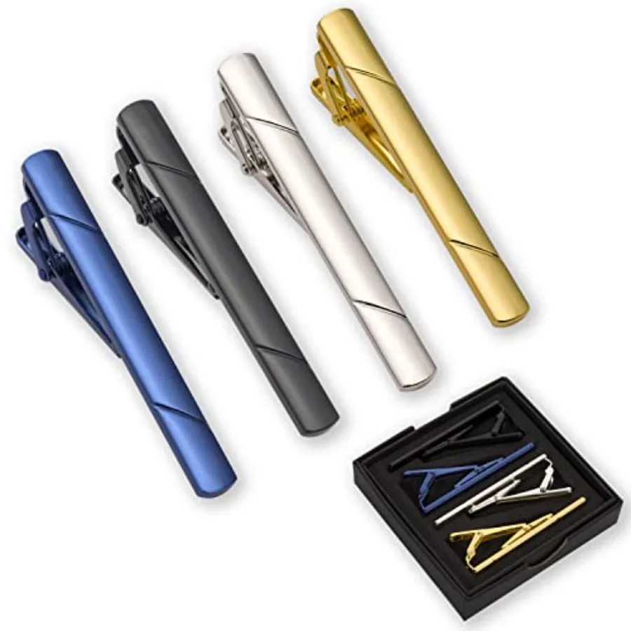 คลิปหนีบเนคไทสำหรับผู้ชาย 4 ชิ - Men Accessories For Gift บทวิจารณ์และราคา