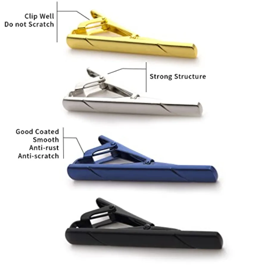 คลิปหนีบเนคไทสำหรับผู้ชาย 4 ชิ - Men Accessories For Gift บทวิจารณ์และราคา